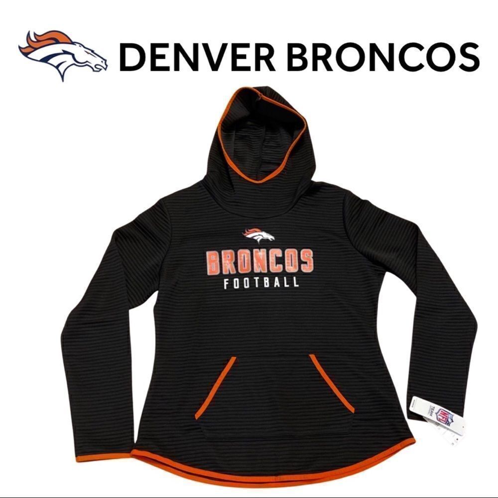 Denver Broncos Football Women’s Ribbed Hoodie • NWT